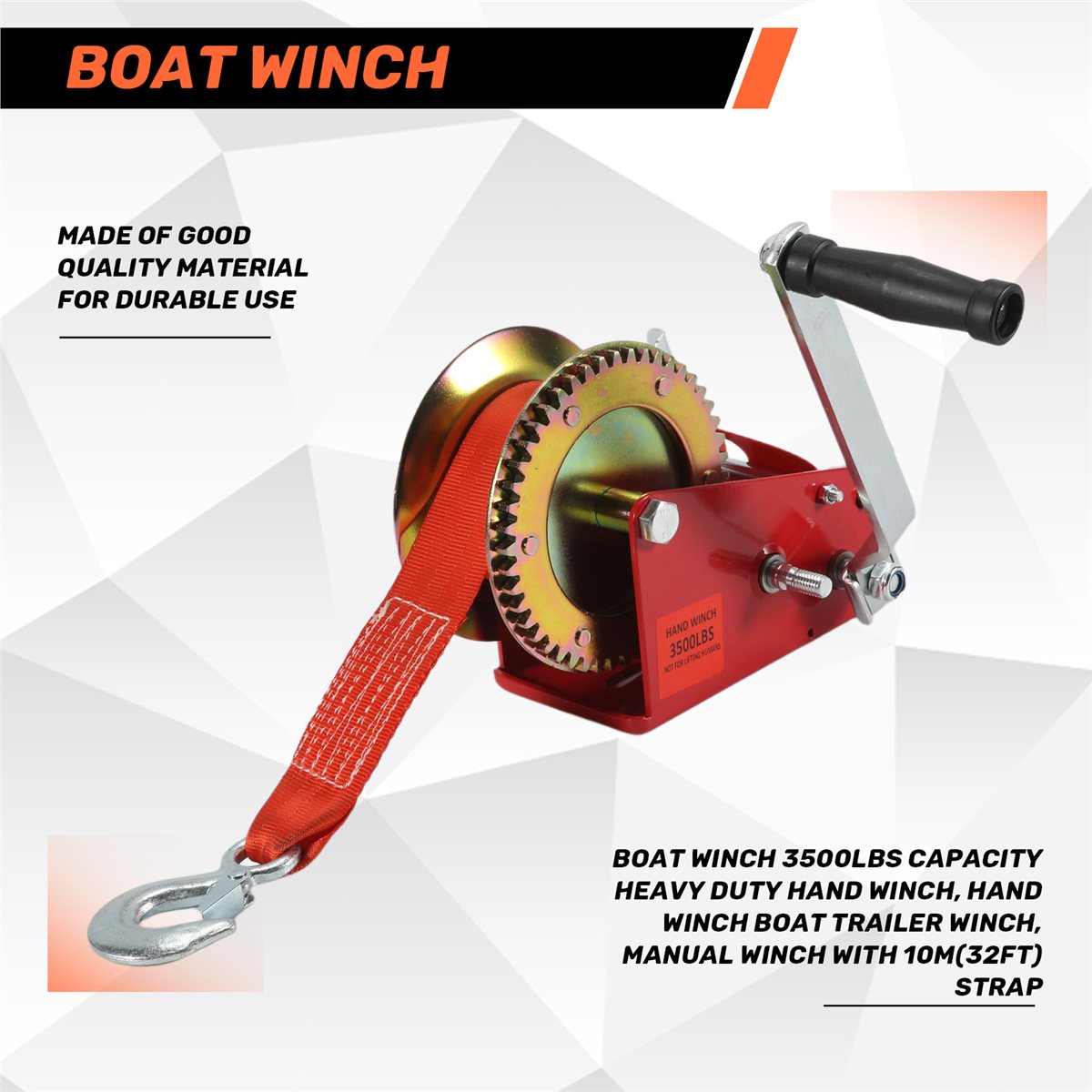 Boat Trailer Winch Strap - ونش يدوي للقوارب من نوع ABLK،