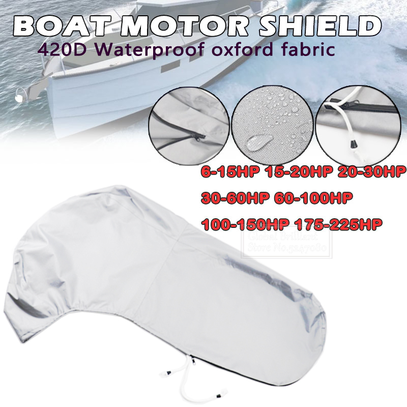 Outboard Motor Cover Waterproof - 420D قارب كامل غطاء المحرك الخارجي