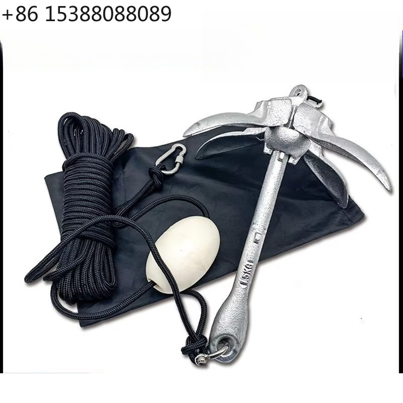 Boat Anchor Kit Galvanized - مرساة قابلة للطي من الفولاذ الكربوني