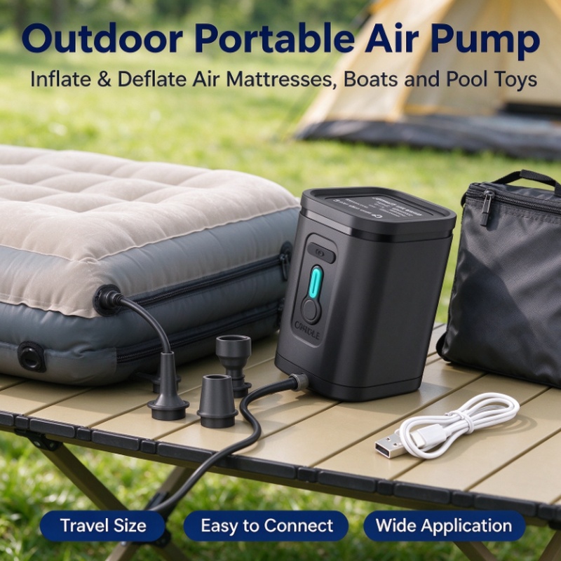 Inflatable Boat Electric Pump - مضخة هواء صغيرة قابلة لإعادة الشحن
