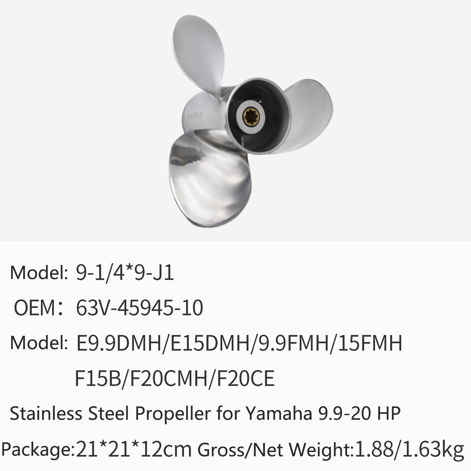 Outboard Motor Propeller Stainless - مروحة دفع من الفولاذ المقاوم للصدأ