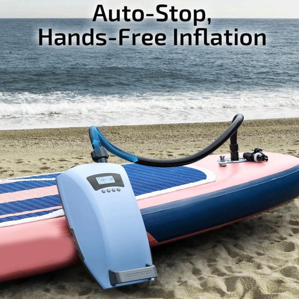 Inflatable Boat Electric Pump - طقم خرطوم هواء مع 7 فوهات،
