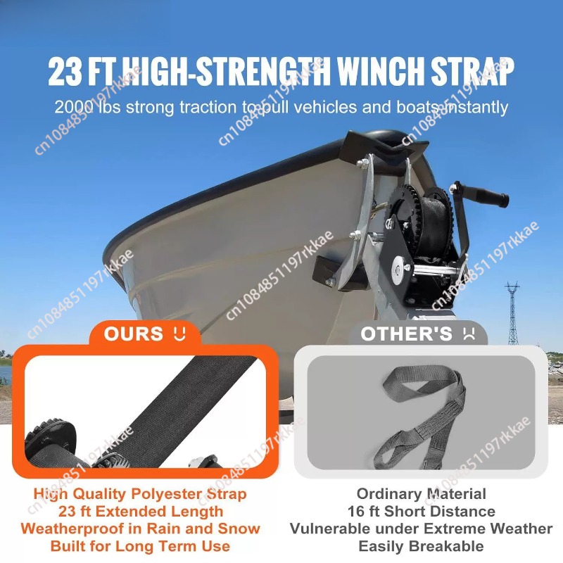 ونش يدوي بقدرة سحب 2500 رطل، و - مراجعة Boat Trailer Winch Strap وسعره