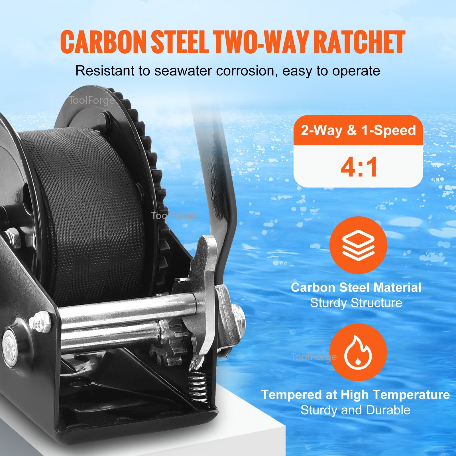 ونش يدوي بقدرة سحب 2500 رطل، و - مراجعة Boat Trailer Winch Strap وسعره