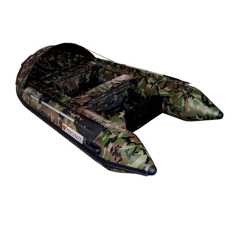 قارب مموّه قابل للنفخ مع خيمة  - مراجعة Inflatable Boat 3.3M Pvc وسعره