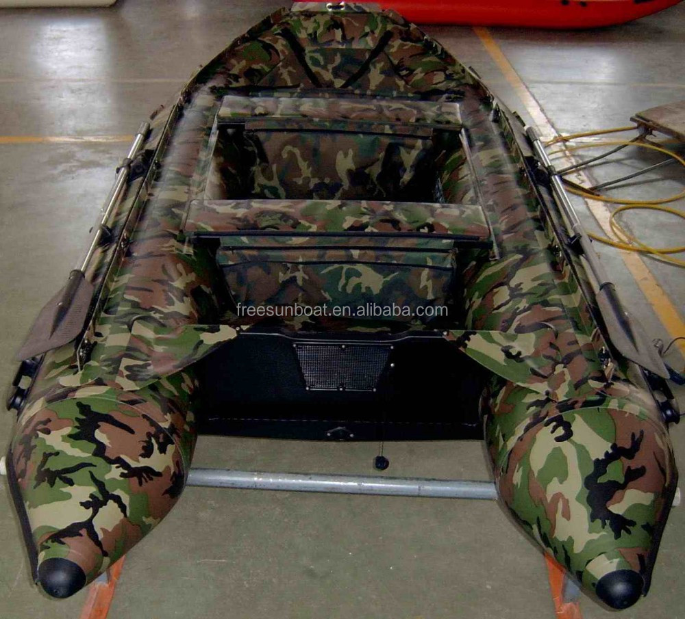 قارب مموّه قابل للنفخ مع خيمة  - مراجعة Inflatable Boat 3.3M Pvc وسعره