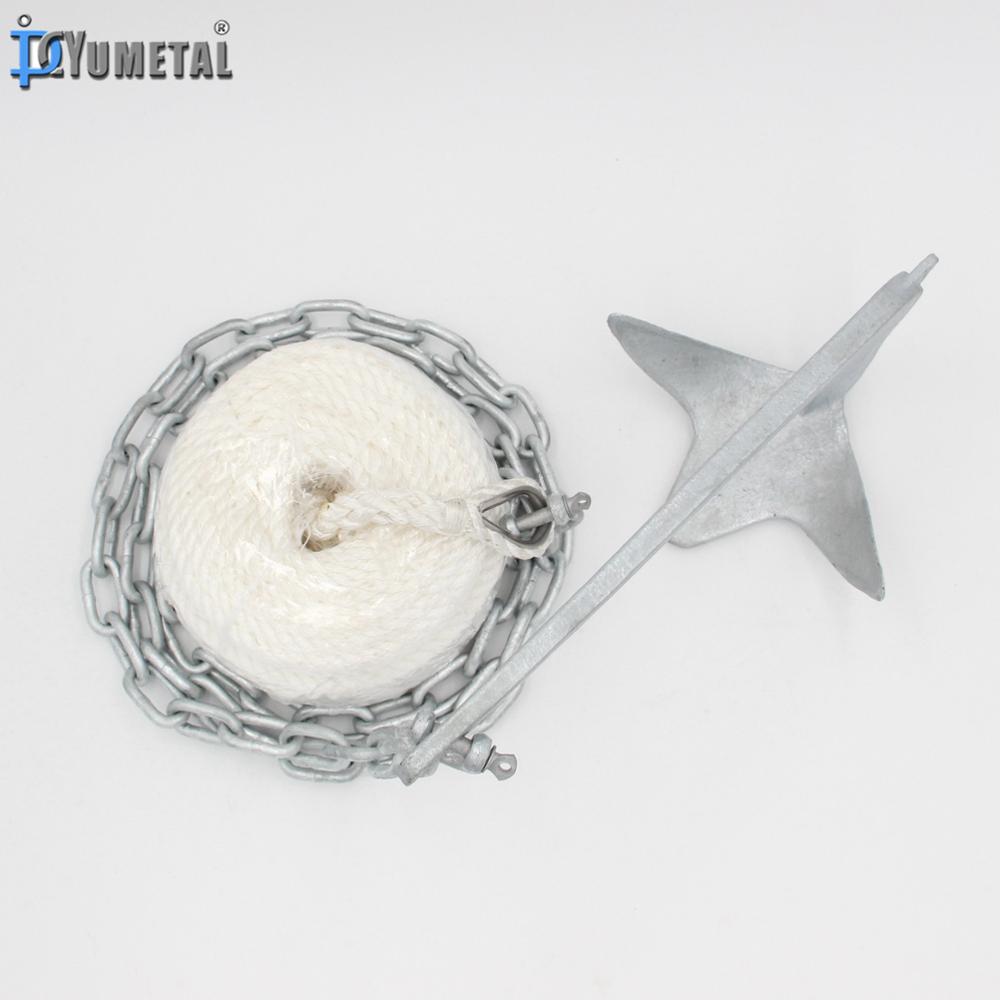 طقم مرساة بروس مع حبل وسلسلة،  - مراجعة Boat Anchor Kit Galvanized وسعره
