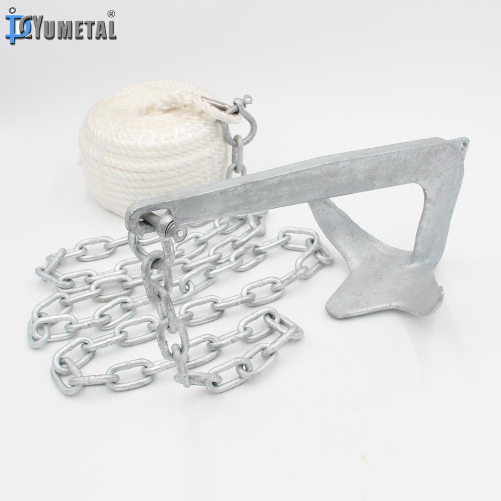 طقم مرساة بروس مع حبل وسلسلة،  - مراجعة Boat Anchor Kit Galvanized وسعره