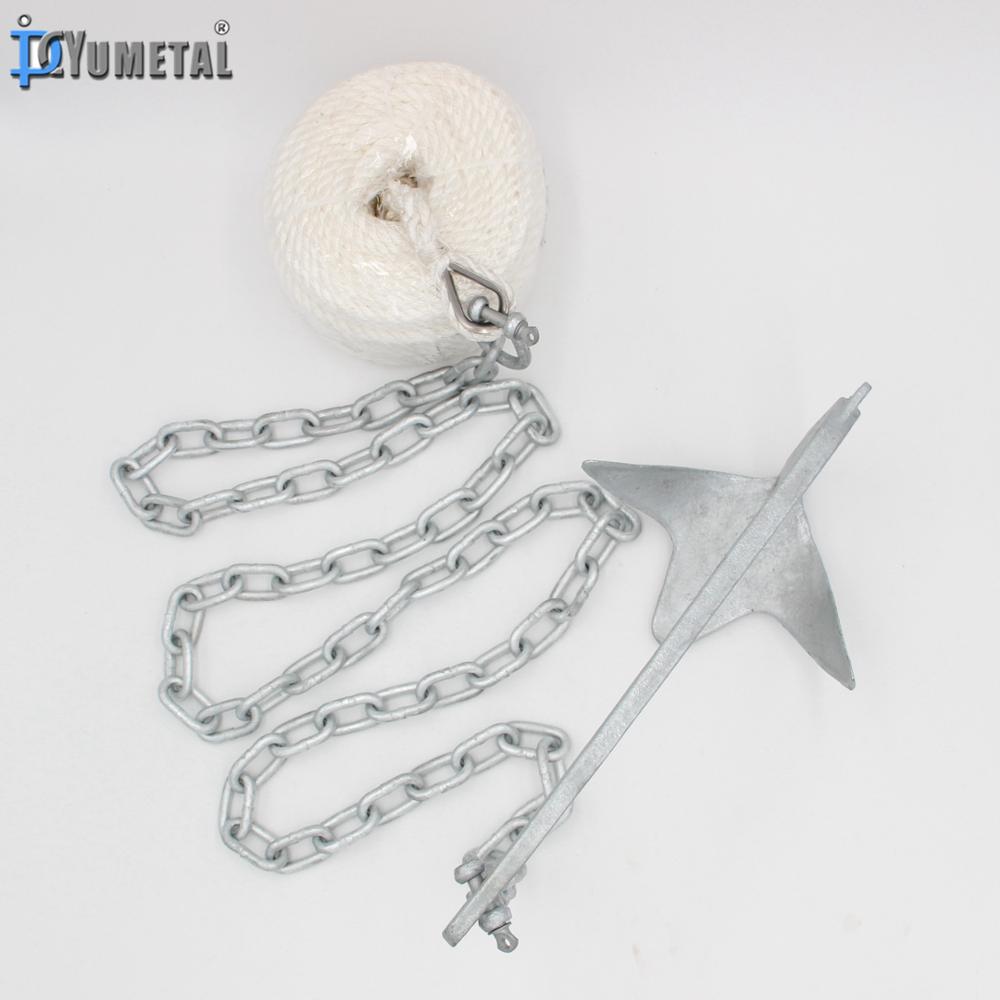 طقم مرساة بروس مع حبل وسلسلة،  - مراجعة Boat Anchor Kit Galvanized وسعره