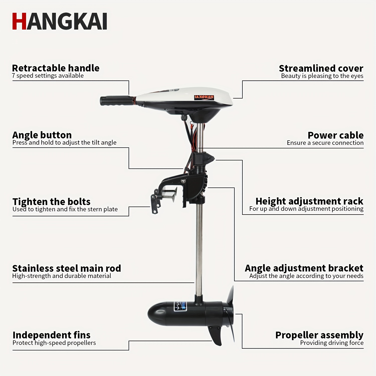 محرك التصيد الكهربائي KOETSU H - مراجعة Electric Outboard Motor 3Hp وسعره