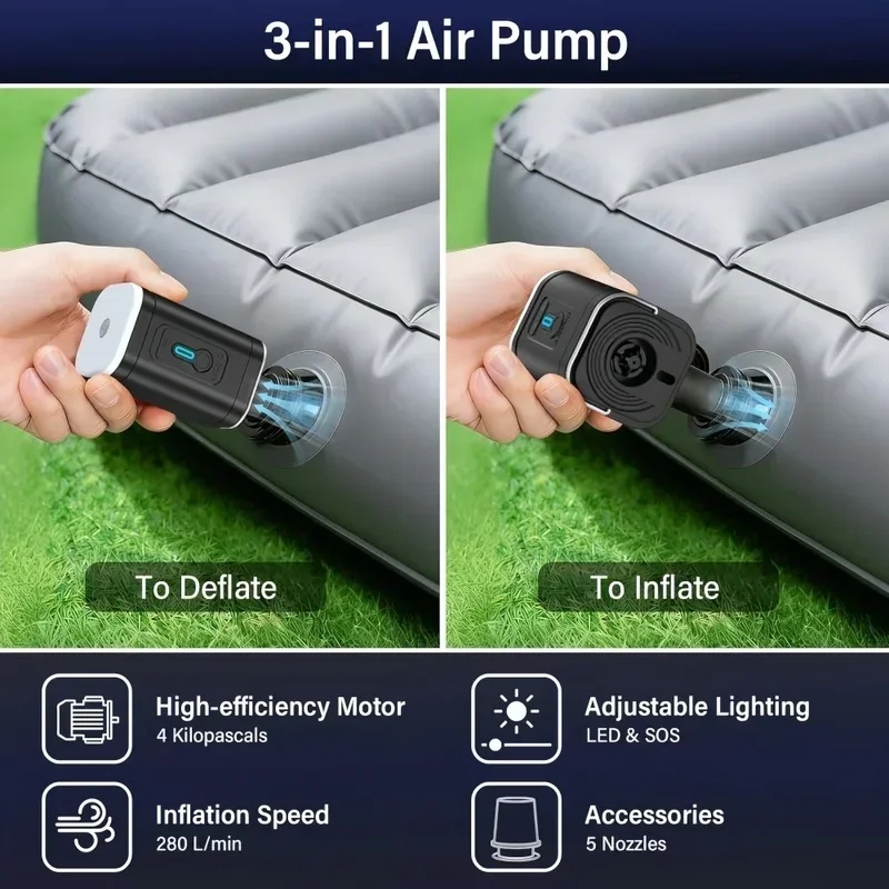 مضخة هواء صغيرة قابلة لإعادة ا - مراجعة Inflatable Boat Electric Pump وسعره