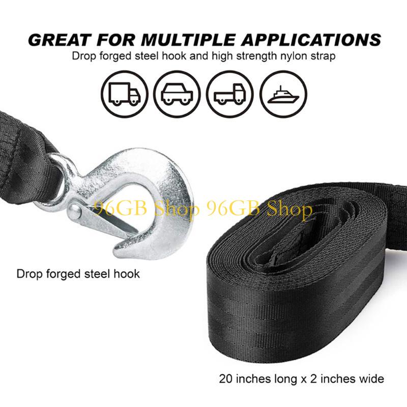 96 جيجابايت لوازم النقل البحري - مراجعة Boat Trailer Winch Strap وسعره