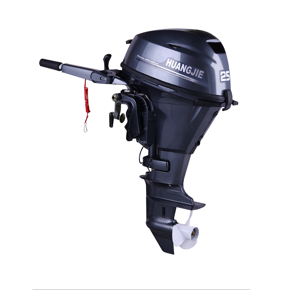 محرك القارب Huangjie 4 السكتة  - مراجعة Outboard Motor 4 Stroke 15Hp وسعره