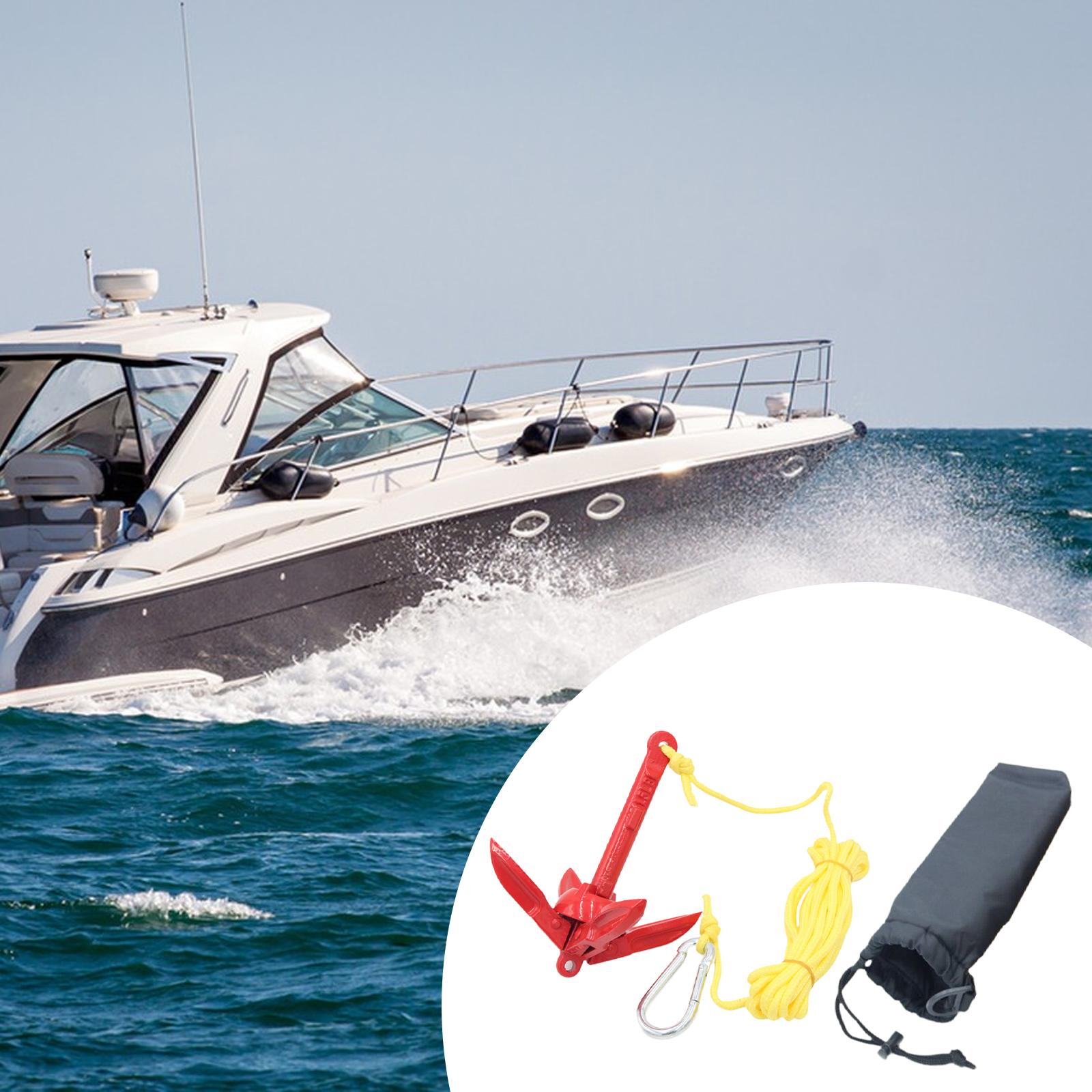 طقم مرساة بمخلب بحري مجلفن قاب - مراجعة Boat Anchor Kit Galvanized وسعره