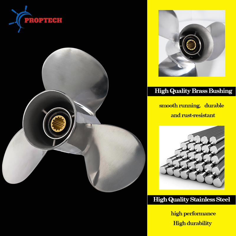 قارب المروحة 11 1/8x14 لياماها - مراجعة Outboard Motor Propeller Stainless وسعره