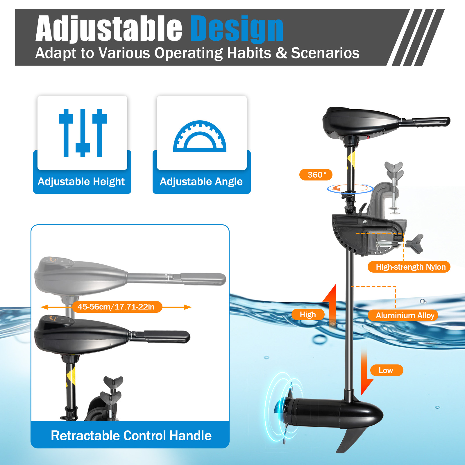 محرك خارجي كهربائي 800 واط 12  - مراجعة Electric Outboard Motor 3Hp وسعره