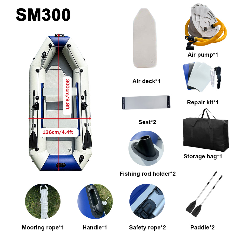 قارب قابل للنفخ من البولي فيني - مراجعة Inflatable Boat 3.3M Pvc وسعره