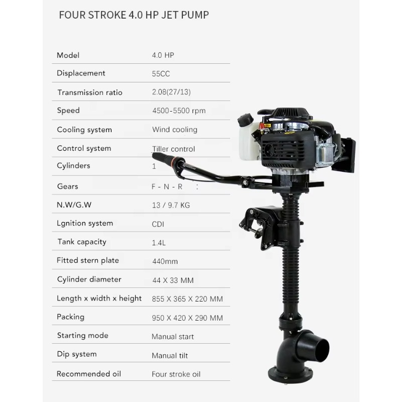 محرك بحري هانكاي رباعي الأشواط - مراجعة Electric Outboard Motor 3Hp وسعره