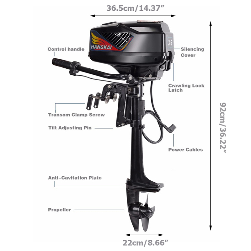 محرك كهربائي خارجي 48 فولت 4.0 - مراجعة Electric Outboard Motor 3Hp وسعره