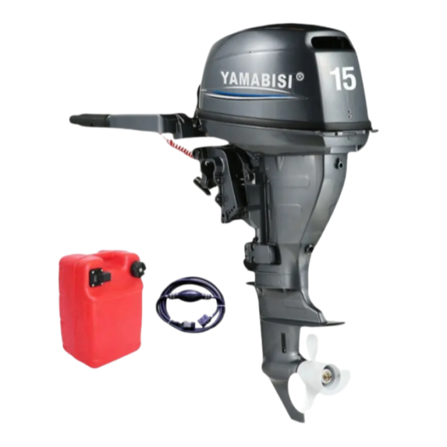محرك يامابيسي خارجي رباعي الأش - مراجعة Outboard Motor 4 Stroke 15Hp وسعره