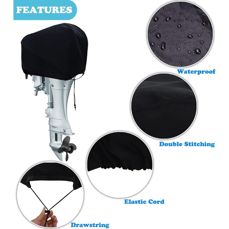 غطاء محرك قارب نصف دائري مضاد  - مراجعة Outboard Motor Cover Waterproof وسعره